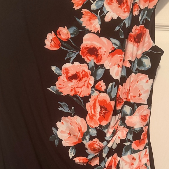 Anne Klein Floral Black Dress - Picture 2 of 3